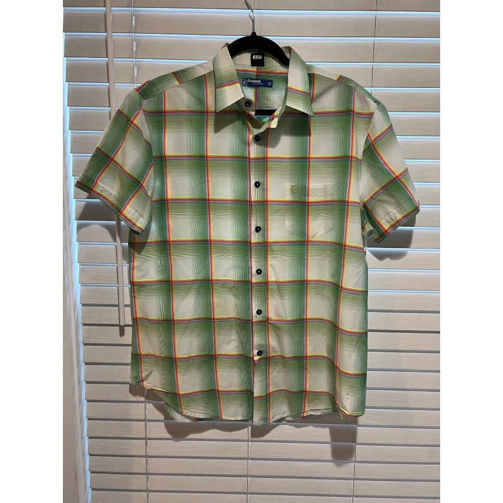 Desigual Short Sleeve‎ Button Up Shirt - Size XL